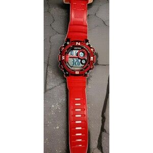 Armitron 40/828 (R) , Red Resin Watch, Water Resistant 330ft  See Video Pictures